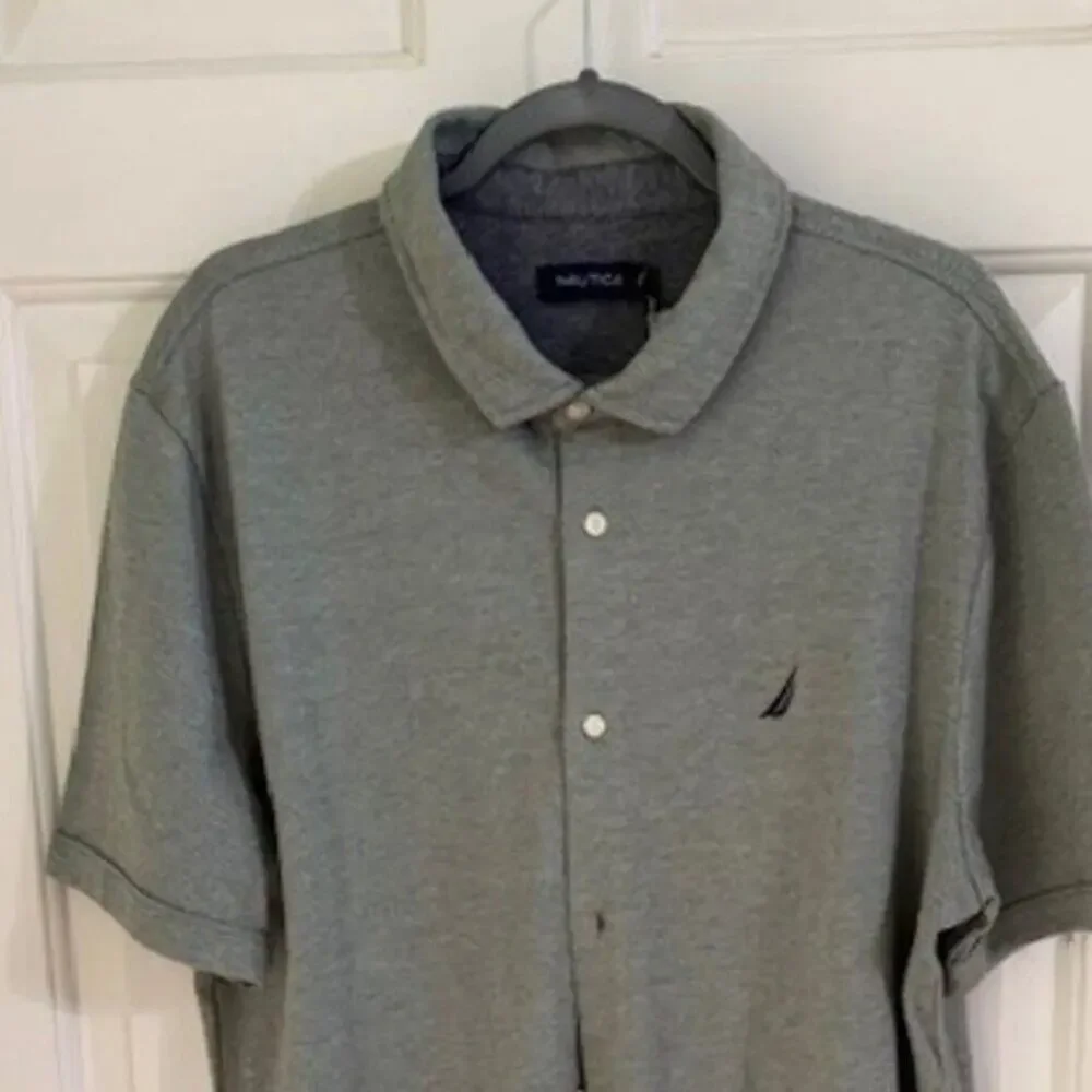 NWT Nautica Men’s Seaside Green Short Sleeve Button Up Shirt Size XL - Picture 1 of 5